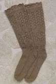 Pointelle Knit Slouch Socks Camel